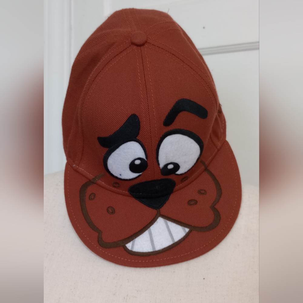 Kids Cartoon Face Cap - Brown